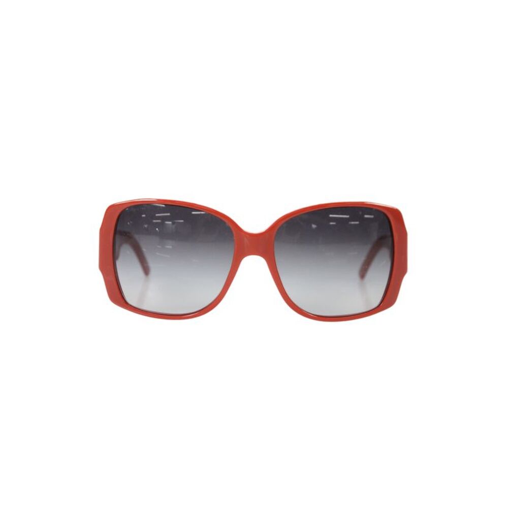 Burberry Womens Silver Tone Large Oval Lens Sunglasses Orange B4105
